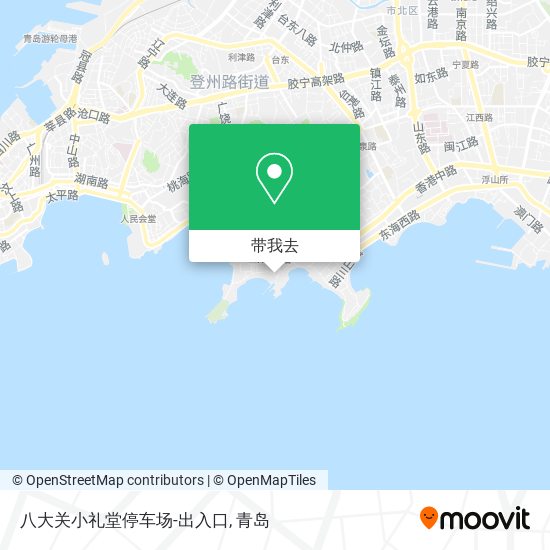 八大关小礼堂停车场-出入口地图