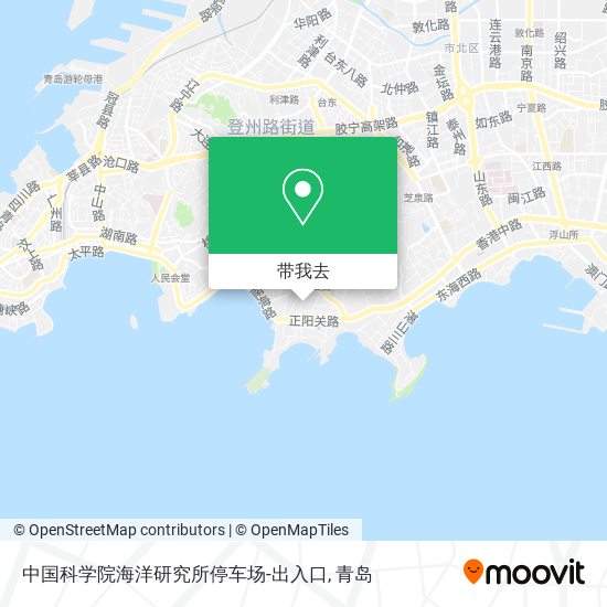 中国科学院海洋研究所停车场-出入口地图