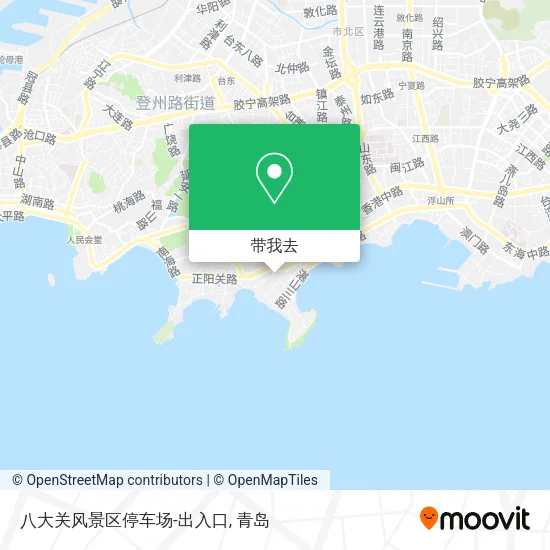 八大关风景区停车场-出入口地图