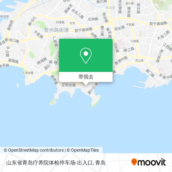 山东省青岛疗养院体检停车场-出入口地图