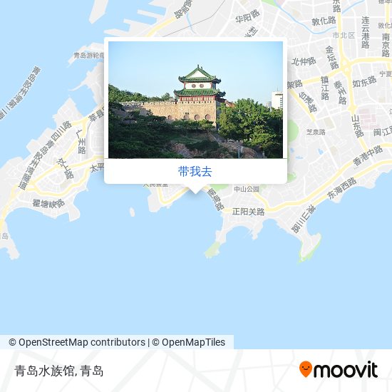 青岛水族馆地图