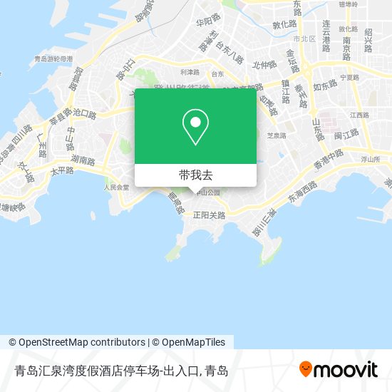 青岛汇泉湾度假酒店停车场-出入口地图