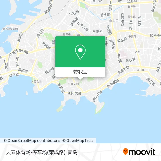 天泰体育场-停车场(荣成路)地图