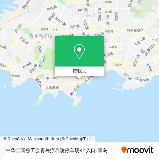 中华全国总工会青岛疗养院停车场-出入口地图