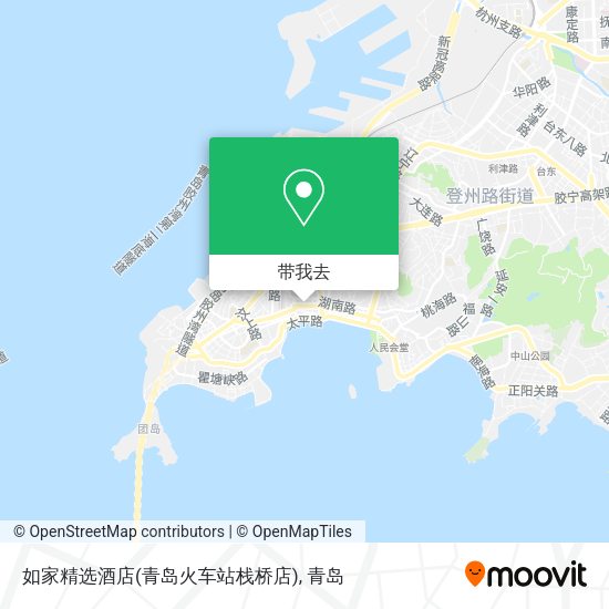 如家精选酒店(青岛火车站栈桥店)地图