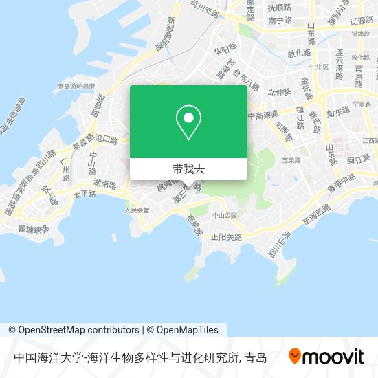 中国海洋大学-海洋生物多样性与进化研究所地图