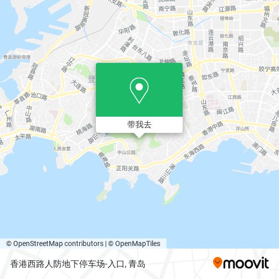 香港西路人防地下停车场-入口地图