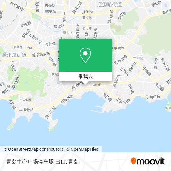 青岛中心广场停车场-出口地图