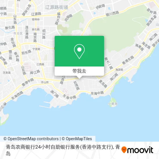 青岛农商银行24小时自助银行服务(香港中路支行)地图