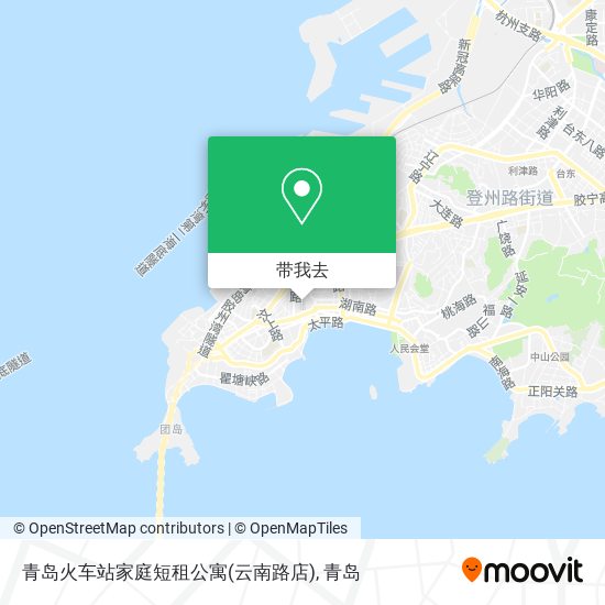 青岛火车站家庭短租公寓(云南路店)地图