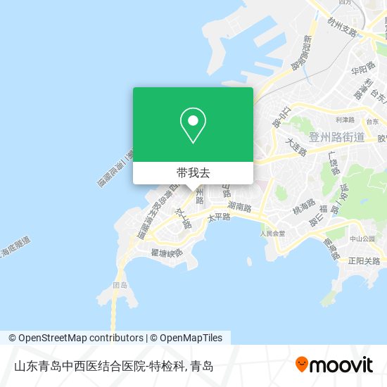 山东青岛中西医结合医院-特检科地图
