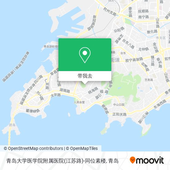青岛大学医学院附属医院(江苏路)-同位素楼地图