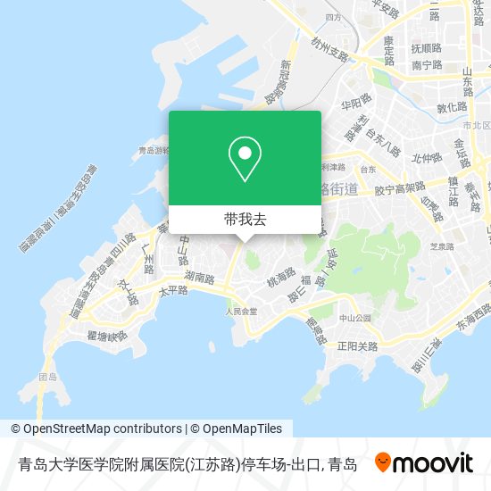 青岛大学医学院附属医院(江苏路)停车场-出口地图