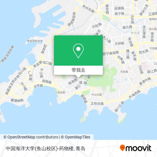 中国海洋大学(鱼山校区)-药物楼地图