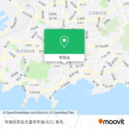 市南区民生大厦停车场-出口地图