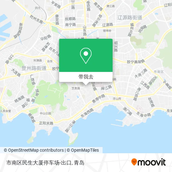 市南区民生大厦停车场-出口地图