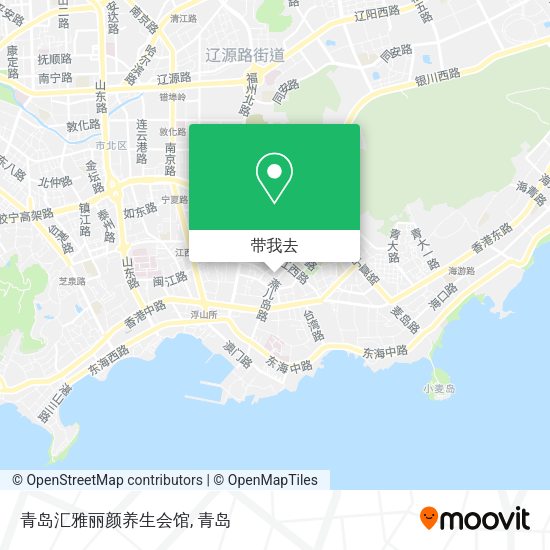 青岛汇雅丽颜养生会馆地图