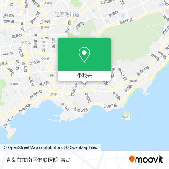 青岛市市南区健联医院地图