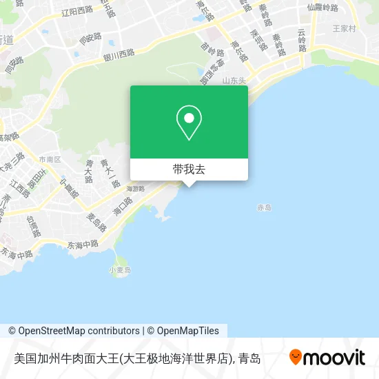 美国加州牛肉面大王(大王极地海洋世界店)地图