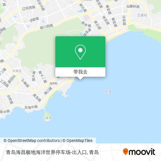 青岛海昌极地海洋世界停车场-出入口地图