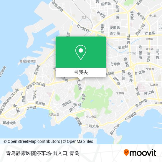 青岛静康医院停车场-出入口地图