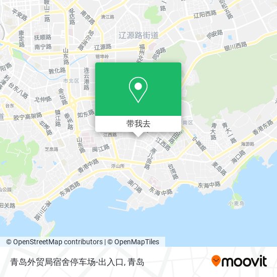 青岛外贸局宿舍停车场-出入口地图