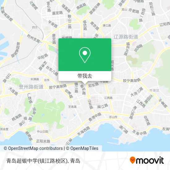 青岛超银中学(镇江路校区)地图