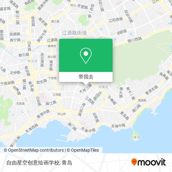 自由星空创意绘画学校地图