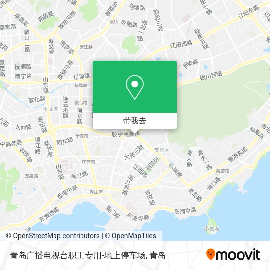 青岛广播电视台职工专用-地上停车场地图