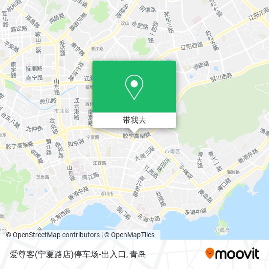 爱尊客(宁夏路店)停车场-出入口地图