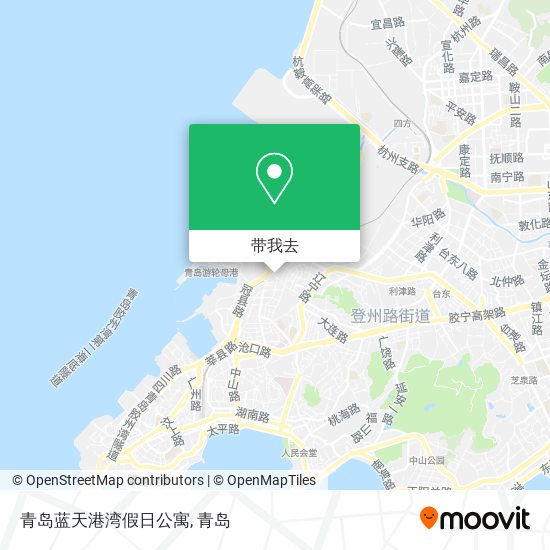 青岛蓝天港湾假日公寓地图