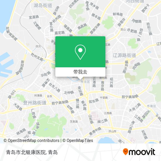 青岛市北银康医院地图