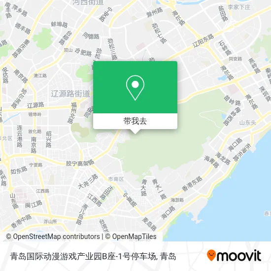 青岛国际动漫游戏产业园B座-1号停车场地图