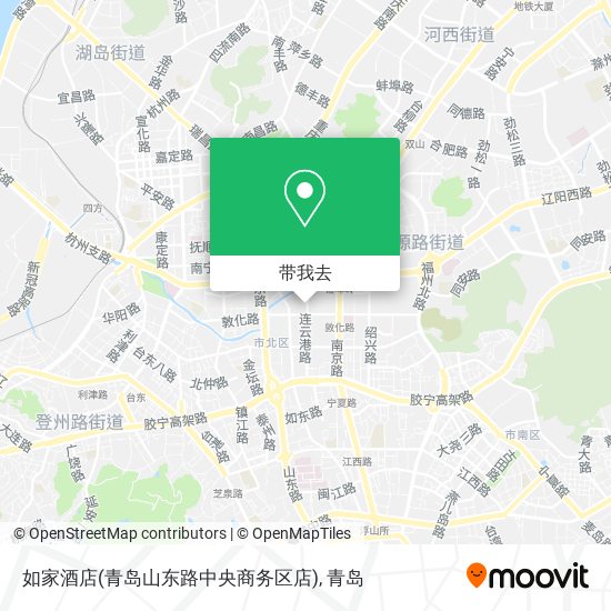 如家酒店(青岛山东路中央商务区店)地图