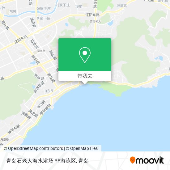 青岛石老人海水浴场-非游泳区地图