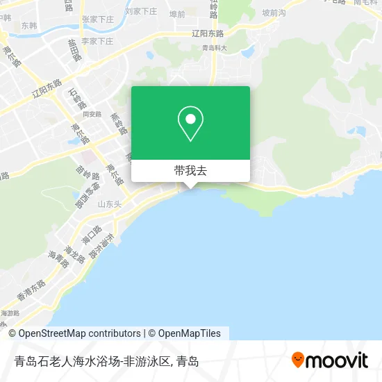 青岛石老人海水浴场-非游泳区地图