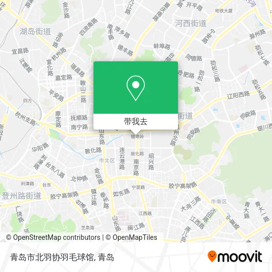 青岛市北羽协羽毛球馆地图