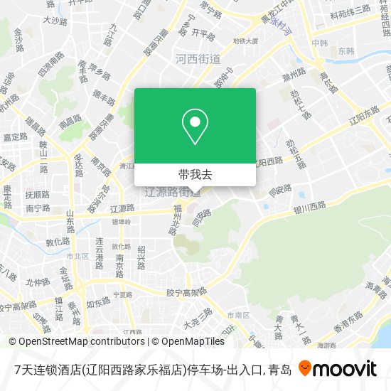 7天连锁酒店(辽阳西路家乐福店)停车场-出入口地图
