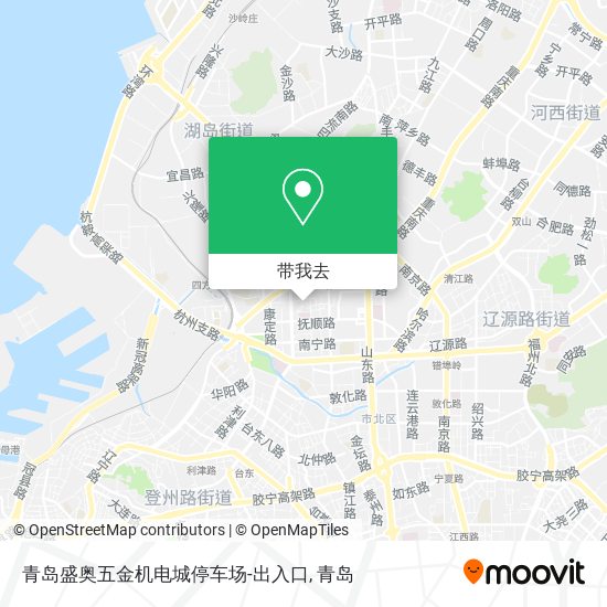 青岛盛奥五金机电城停车场-出入口地图