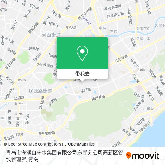 青岛市海润自来水集团有限公司东部分公司高新区管线管理所地图
