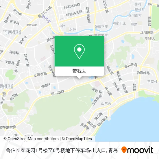 鲁信长春花园1号楼至6号楼地下停车场-出入口地图
