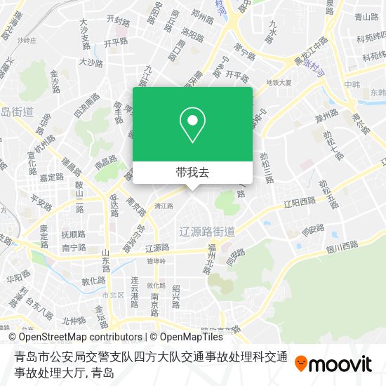 青岛市公安局交警支队四方大队交通事故处理科交通事故处理大厅地图