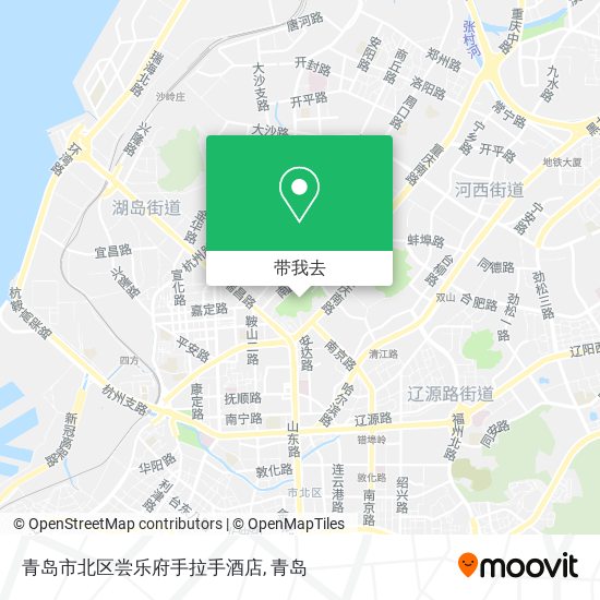 青岛市北区尝乐府手拉手酒店地图