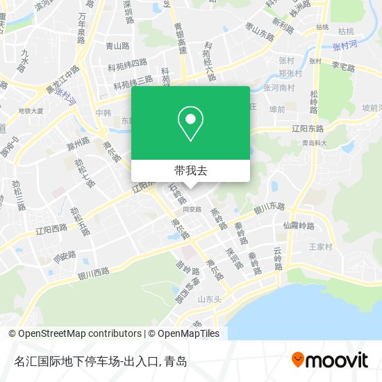 名汇国际地下停车场-出入口地图