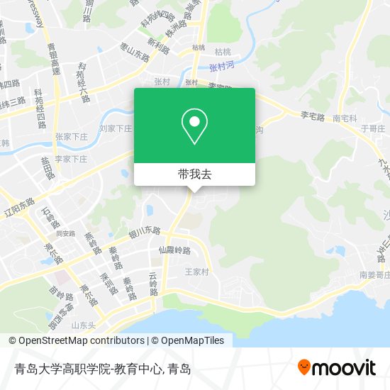 青岛大学高职学院-教育中心地图