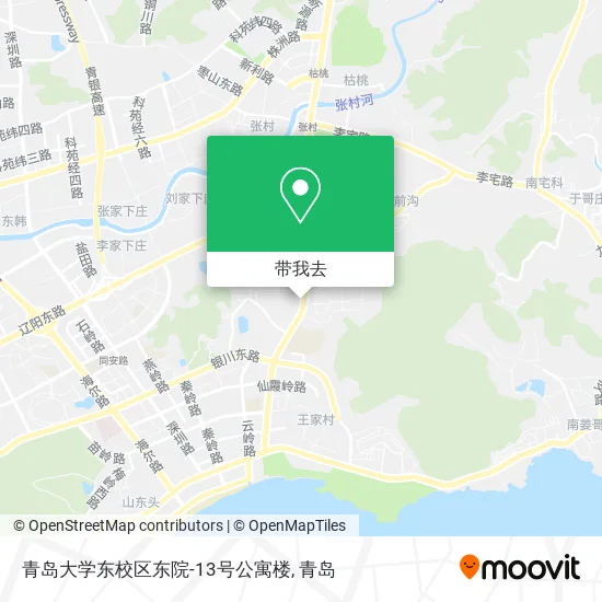 青岛大学东校区东院-13号公寓楼地图