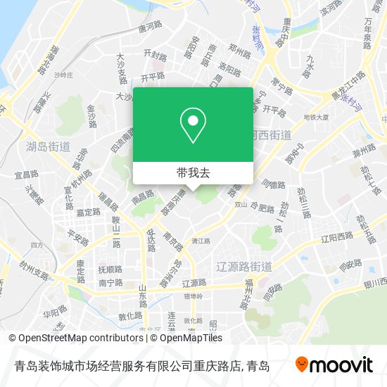 青岛装饰城市场经营服务有限公司重庆路店地图