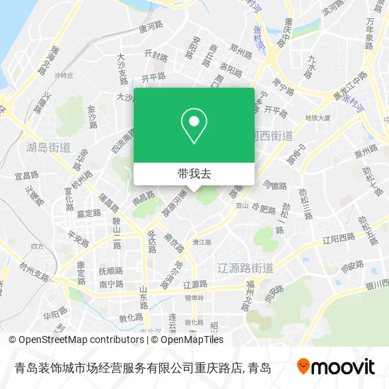 青岛装饰城市场经营服务有限公司重庆路店地图
