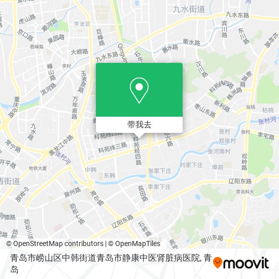 青岛市崂山区中韩街道青岛市静康中医肾脏病医院地图