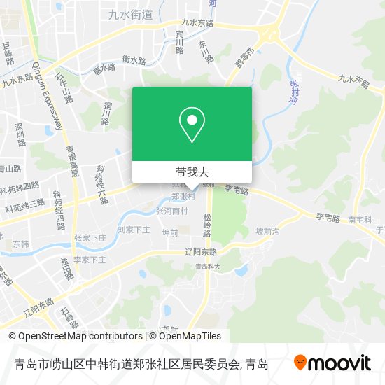 青岛市崂山区中韩街道郑张社区居民委员会地图